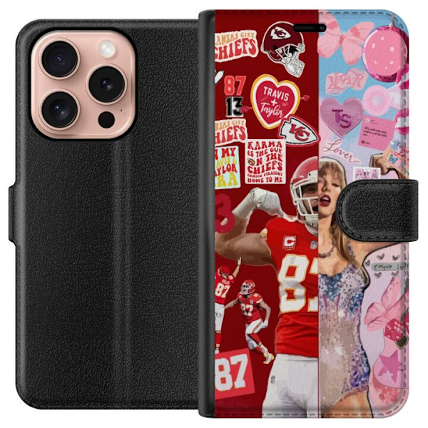 Apple iPhone 16 Pro Lommeboketui Taylor Swift og Travis Kelce