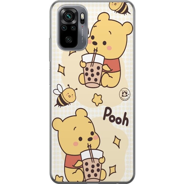 Xiaomi Redmi Note 10 Genomskinligt Skal Nalle Pooh Style – klassiskt björnmotiv i ny tolkning