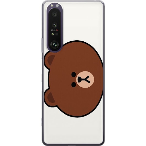 Sony Xperia 1 III Genomskinligt Skal line friends brown