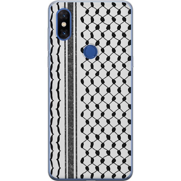 Xiaomi Mi Mix 3 Läpinäkyvä kuori Palestiinalainen kuvio - perinteiseen tyyliin inspiroima keffiyeh-kangas