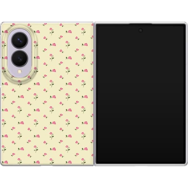 Kompatibelt Mobildeksel til Samsung Galaxy Z Fold8 Gul blomstergrafikk gul
