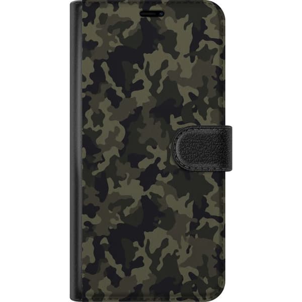Kompatibel Tegnebogsetui til Apple iPhone 18 Pro Max Grønt skovcamouflage grøn