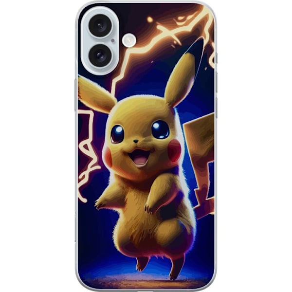 Apple iPhone 16 Plus Läpinäkyvä kuori Pikachu