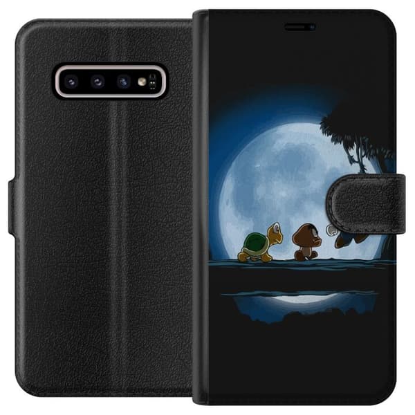 Kompatibelt Lommeboketui til Samsung Galaxy S10+ Super Mario