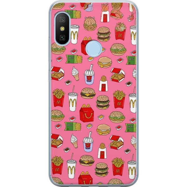 Kompatibelt Mobildeksel til Xiaomi Mi A2 Lite Fastfood rosa