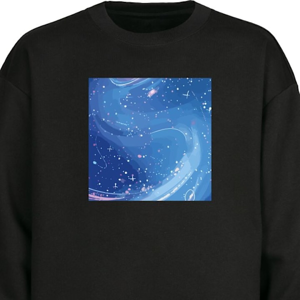 Sweatshirt for Voksen | Klassisk Collegegenser Galaksen svart S