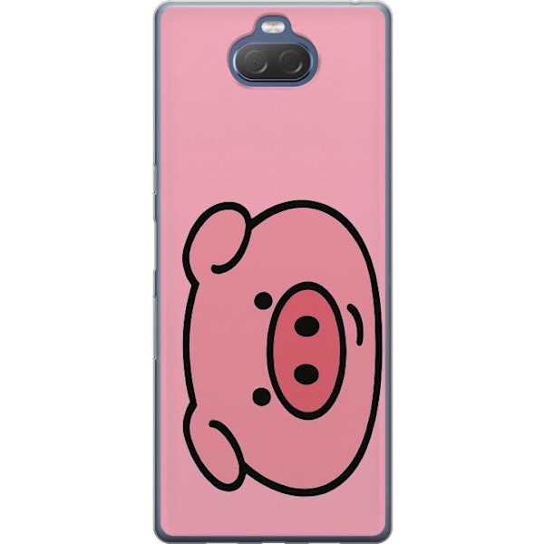 Sony Xperia 10 Plus Läpinäkyvä kuori Kawaii Piggy