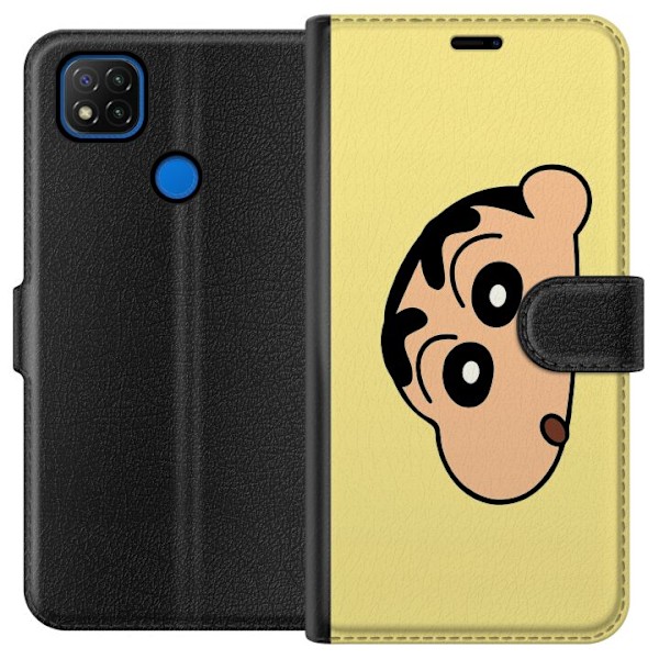 Xiaomi Redmi 9C Plånboksfodral Peeking Shinchan