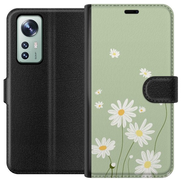 Xiaomi 12 Plånboksfodral Prästkragar – blommigt mönster i svensk sommarstil