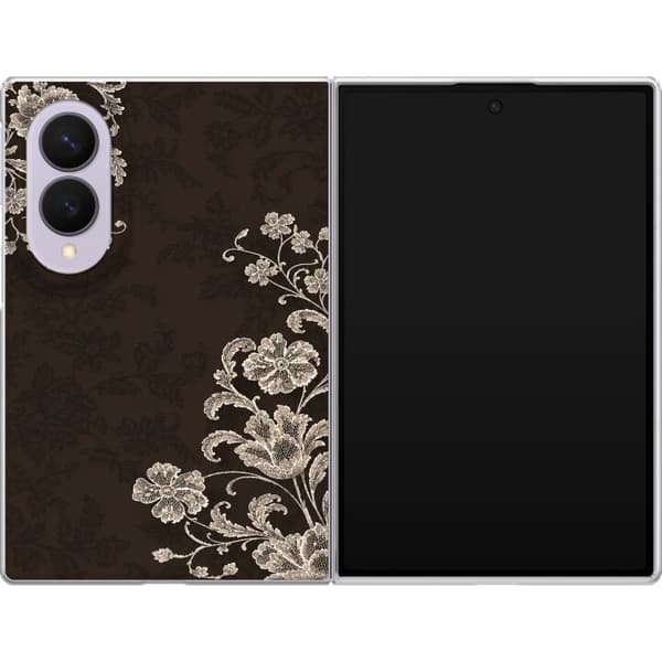 Kompatibelt Mobildeksel til Samsung Galaxy Z Fold8 Brune blondeblomster brun