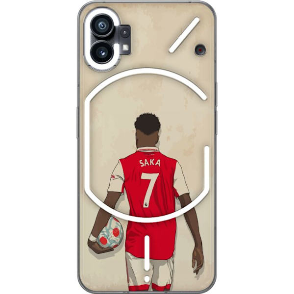 Nothing Phone (1) Läpinäkyvä kuori Arsenal FC Jalkapallo Arsenal FC Motiivi Pelaaja Premier League Englanti Suosittu Urheilulaji Jalkapallotähti L