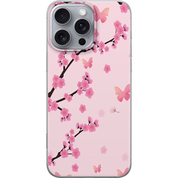 Apple iPhone 16 Pro Max Genomskinligt Skal Blommor