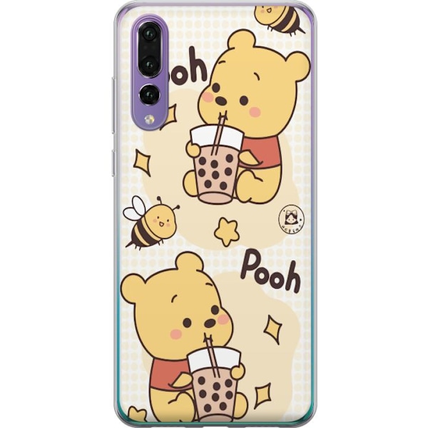 Huawei P20 Pro Genomskinligt Skal Nalle Pooh Style – klassiskt björnmotiv i ny tolkning