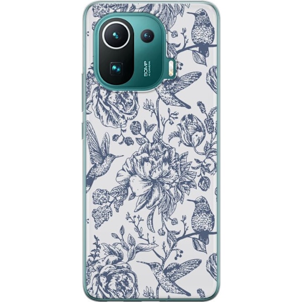 Xiaomi Mi 11 Pro Genomskinligt Skal Blomster & Fåglar – rom