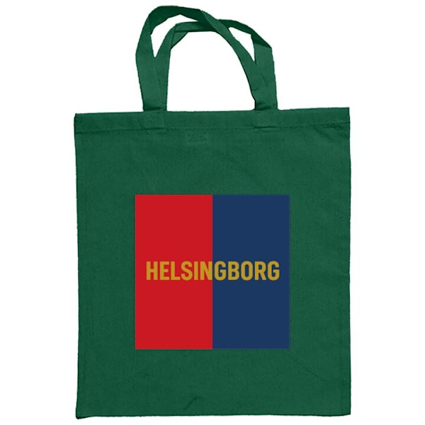 Kangaskassi | Kestävä Ostoskassi Kangasta Helsingborg - jalkapallo Tummanvihreä one size