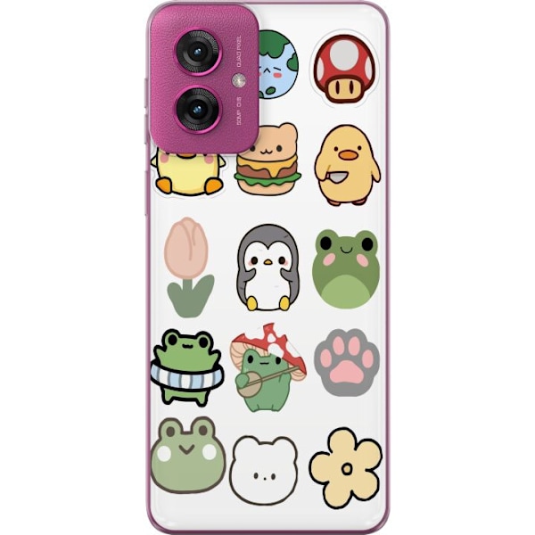 Motorola Moto G55 Gjennomsiktig deksel Kawaii Friends