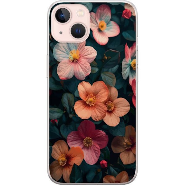 Apple iPhone 13 Gennemsigtig cover Blomster