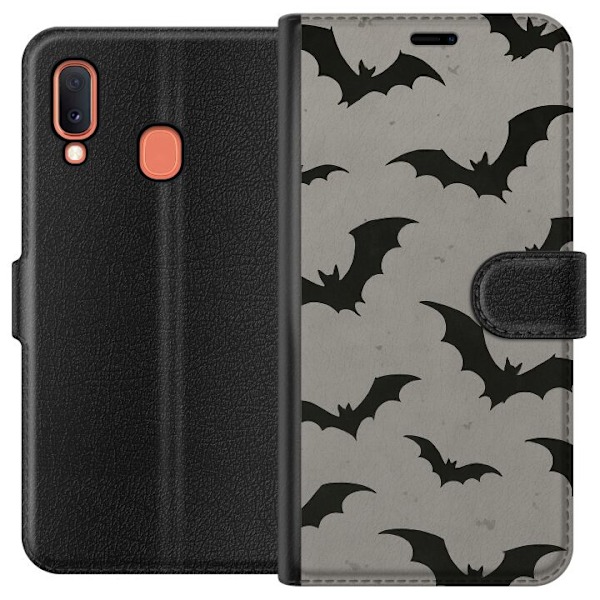 Samsung Galaxy A20e Tegnebogsetui Flutterprint