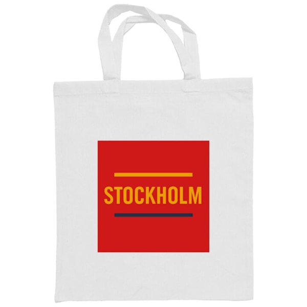 Kangaskassi | Kestävä Ostoskassi Kangasta Tukholma - Jääki Valkoinen one size