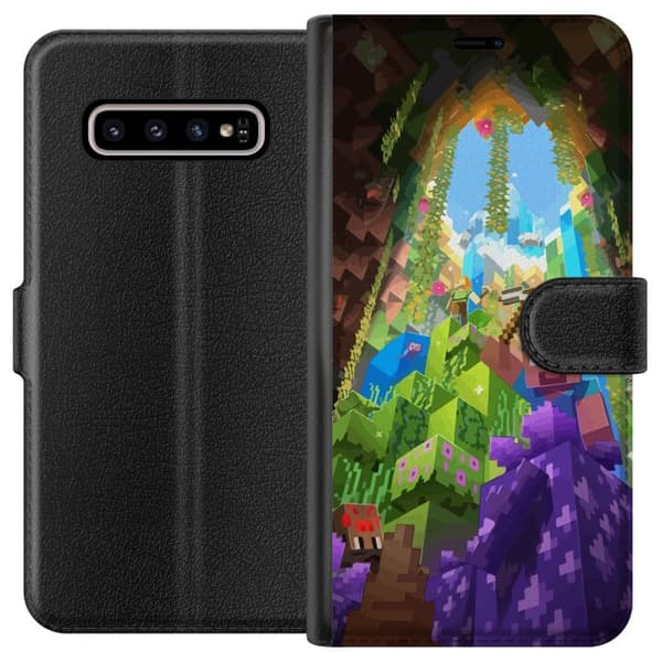 Kompatibelt Lommeboketui til Samsung Galaxy S10+ Minecraft