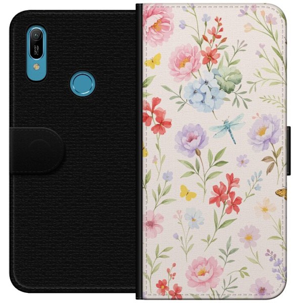 Huawei Y6 (2019) Plånboksfodral Blommor