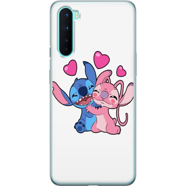 OnePlus Nord Läpinäkyvä kuori Lilo & Stitch