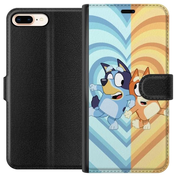 Kompatibel Tegnebogsetui til Apple iPhone 7 Plus Bluey