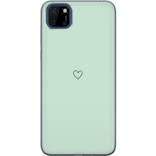 Huawei Y5p Gennemsigtig cover Enkelt Hjerte