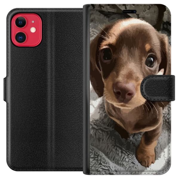 Kompatibel Tegnebogsetui til Apple iPhone 11 Sød Hund