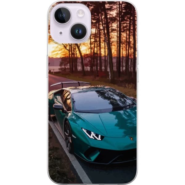 Kompatibelt Mobildeksel til Apple iPhone 14 Sportsbil Lamborghini Racing Superbil