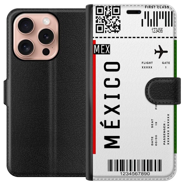 Apple iPhone 16 Pro Tegnebogsetui Flybillet til Mexico