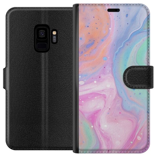 Samsung Galaxy S9 Tegnebogsetui Pastelmarmor