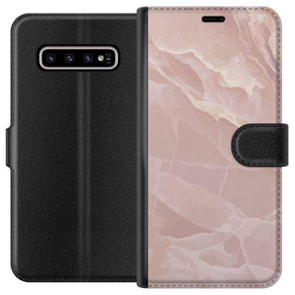 Kompatibelt Lommeboketui til Samsung Galaxy S10+ Marmor