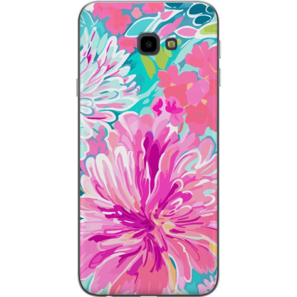 Samsung Galaxy J4+ Gennemsigtig cover Blomsterrebs