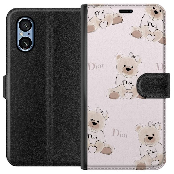 Sony Xperia 5 V Tegnebogsetui Teddy Dior Vibes - luksuriøs bamse i modetil