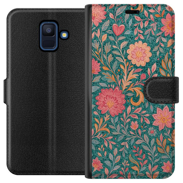 Samsung Galaxy A6 (2018) Lompakkokotelo Floral Dream
