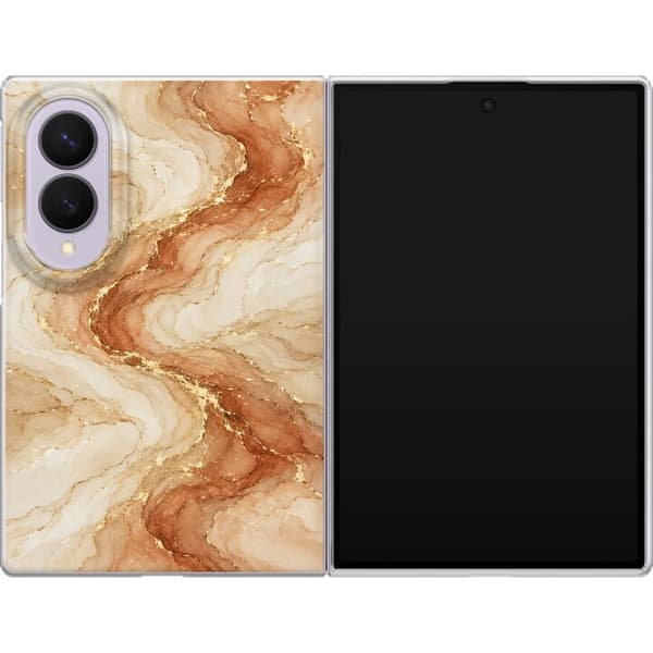 Kompatibelt Mobilskal till Samsung Galaxy Z Fold8 Sandmarmor beige