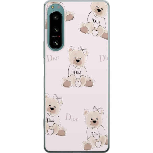 Sony Xperia 5 IV Gennemsigtig cover Teddy Dior Vibes - luksuriøs bamse i modetil