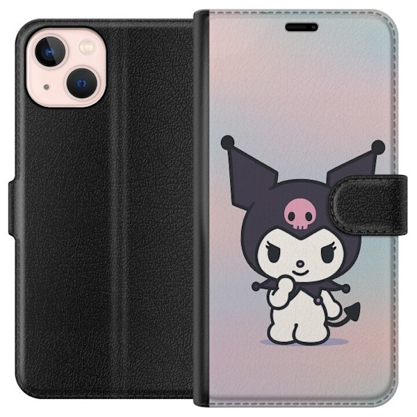 Apple iPhone 13 mini Tegnebogsetui Kawaii Sanrio Kuromi