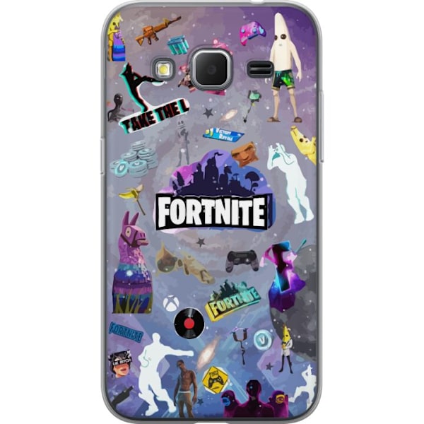 Samsung Galaxy Core Prime Gennemsigtig cover Fortnite