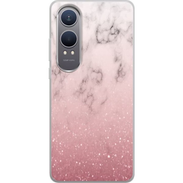 OnePlus Nord CE4 Lite Gennemsigtig cover Blødt Pink Marmor