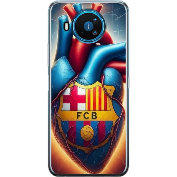 Nokia 8.3 5G Gennemsigtig cover FCB Hjerte