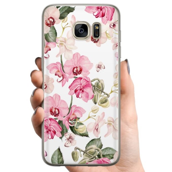 Samsung Galaxy S7 edge TPU Mobilcover Blomster
