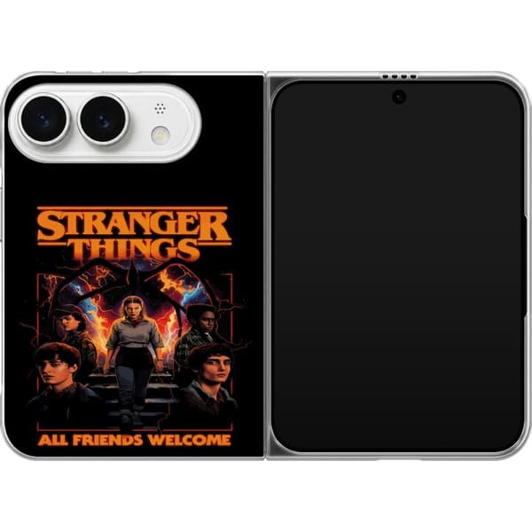 Kompatibel Mobilcover til Apple iPhone Duo Karaktercollage med orange ild og dramatisk tekst på sort baggrund sort