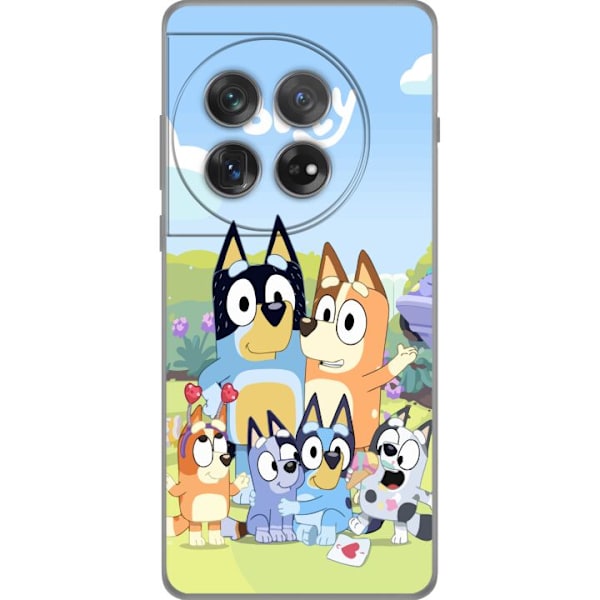 OnePlus 12 Genomskinligt Skal Bluey mobilskal med hela familjen i färgglad design