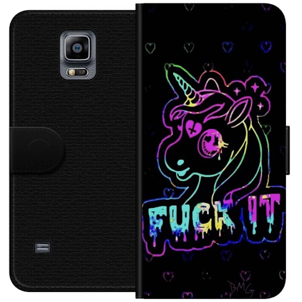 Samsung Galaxy Note 4 Tegnebogsetui Fuck it Unicorn