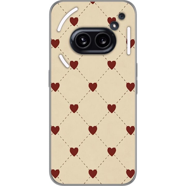 Nothing Phone (2a) Gennemsigtig cover Hjertegitter
