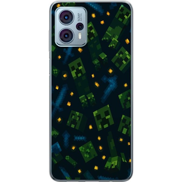 Motorola Moto G23 Genomskinligt Skal Minecraft Dungeons Mob