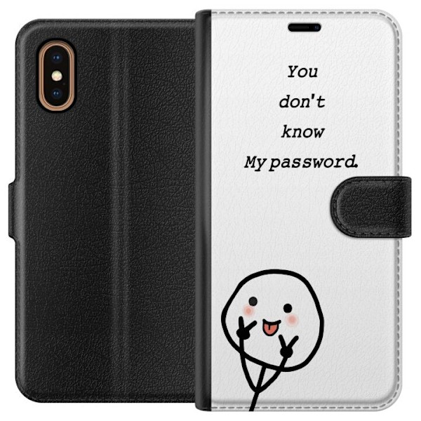 Apple iPhone XS Max Plånboksfodral You Don’t Know My Password – edgy textmotiv med attityd