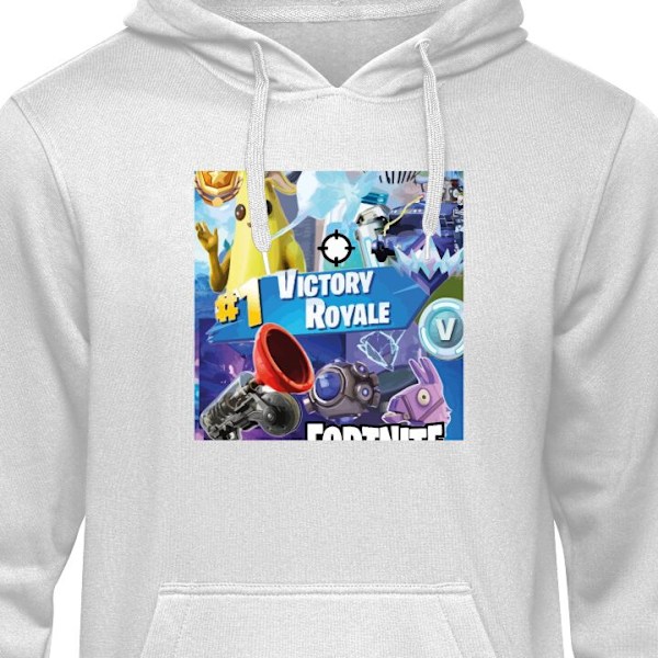 Barn-Hoodie | Mjuk Huvtröja för Barn Fortnite grå 5-6 År